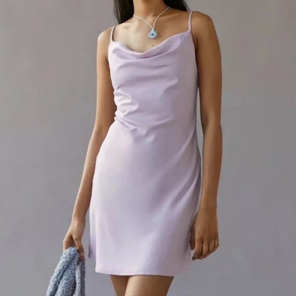 Urban Outfitters Lavender Purple Satin Mini Slip Dress